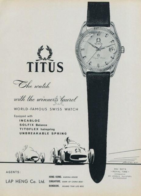 1960 Titus Watch Company Switzerland 1960 Swiss Ad Suisse Horlogerie Advert Horology