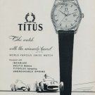 1960 Titus Watch Company Switzerland 1960 Swiss Ad Suisse Horlogerie Advert Horology