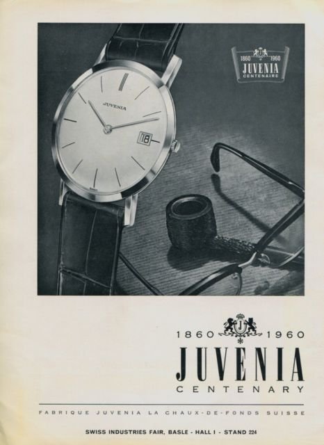 1960 Juvenia Watch Company Centenary 100 Year Anniversary ...