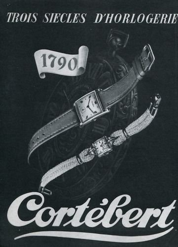 Cortebert Watch Company Vintage 1946 Swiss Ad Switzerland Suisse Advert Horlogerie
