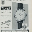 1960 Technos Watch Company Switzerland Vintage 1960 Swiss Ad Suisse Advert Gunzinger Bros