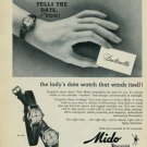 1959 Mido Watch Company Mido Datorette Advert Vintage 1959 Swiss Ad Suisse Advert Horology