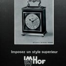 Imhof Clock Company Switzerland 1967 Swiss Ad Suisse Horlogerie Advert Horology