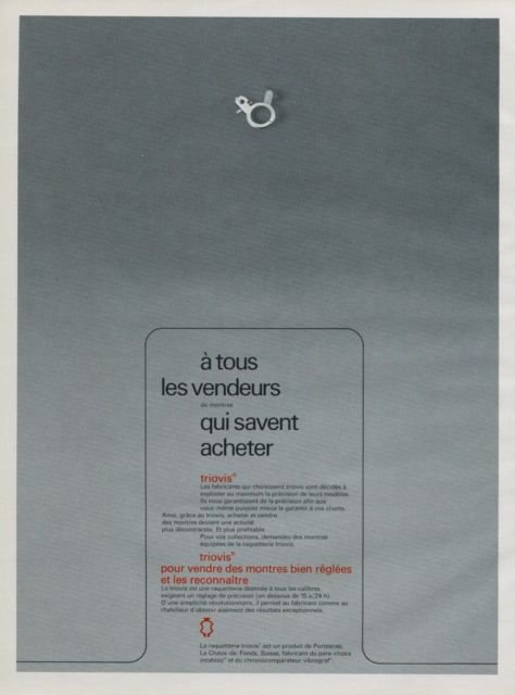 1972 Triovis Portescap Company Switzerland 1972 Swiss Ad Suisse Advert Horology