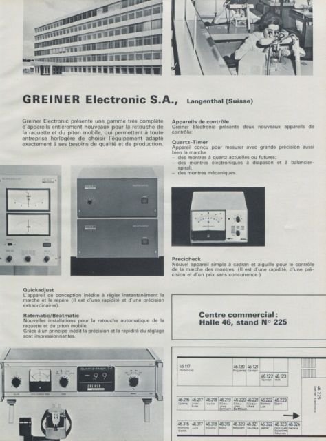 1972 Greiner Electronic Company Foire de Bale Switzerland 1972 Swiss Ad Suisse Advert