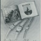 1947 Buren Watch Company Switzerland Vintage 1947 Swiss Ad Suisse Advert Horlogerie