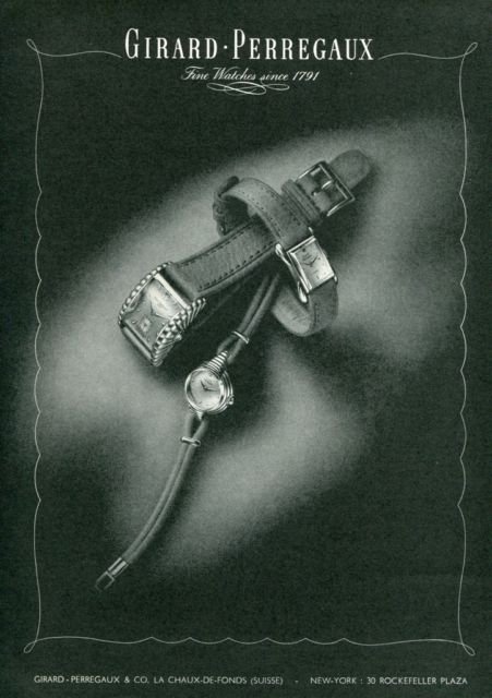 1950 Girard-Perregaux Watch Company Switzerland Vintage 1950 Swiss Ad Suisse Advert Horology