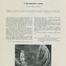 1950 Barometric Watch by Claude Attinger Vintage 1950 Swiss Magazine Article Horology