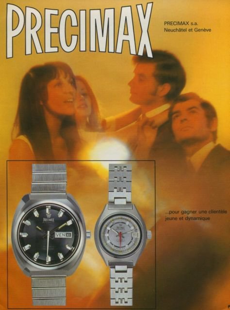 1973 Precimax Watch Company Vintage 1973 Swiss Ad Suisse Advert Switzerland Horology Horlogerie