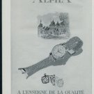 Alpha Watch Company Switzerland Vintage 1947 Swiss Ad Suisse Advert Horlogerie