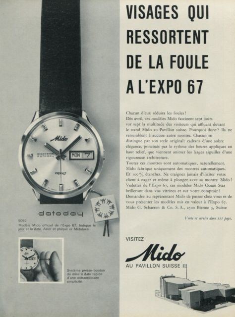 1967 Mido Watch Company Switzerland Vintage 1967 Swiss Ad Suisse Advert ...