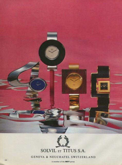 Solvil et Titus Watch Company Geneva Switzerland Vintage 1973 Swiss Ad Suisse Advert Horology
