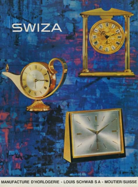 1965 Swiza Clock Company Louis Schwab S.A. 1965 Swiss Ad Suisse Advert Switzerland Horology