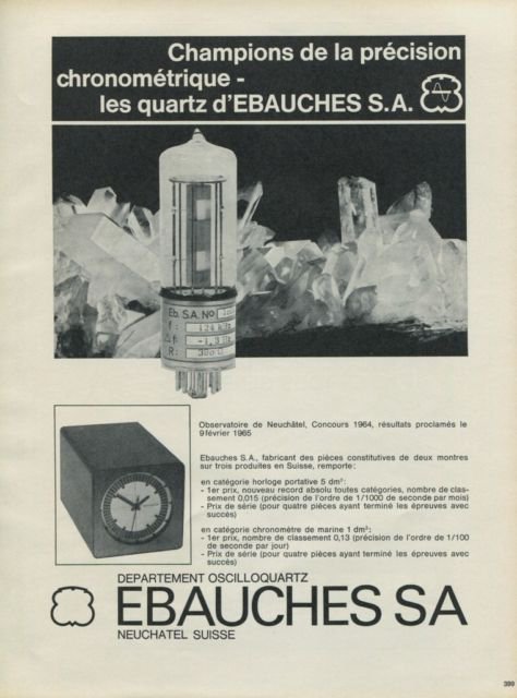 Ebauches SA Switzerland Vintage 1965 Swiss Ad Suisse Advert Horlogerie Horology