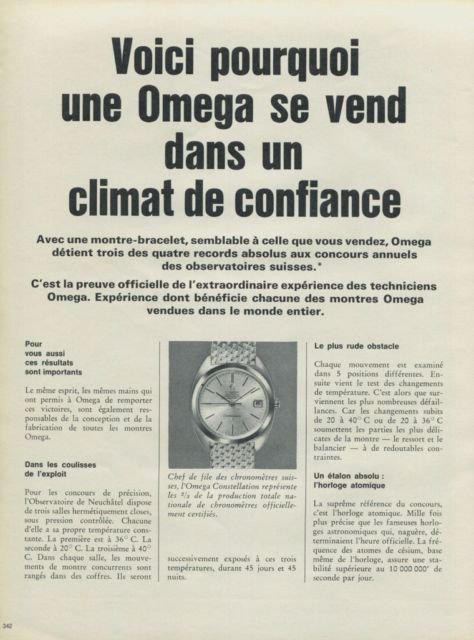 1965 Omega Watch Company Switzerland Vintage 1965 Swiss Ad Suisse Advert Horlogerie Horology