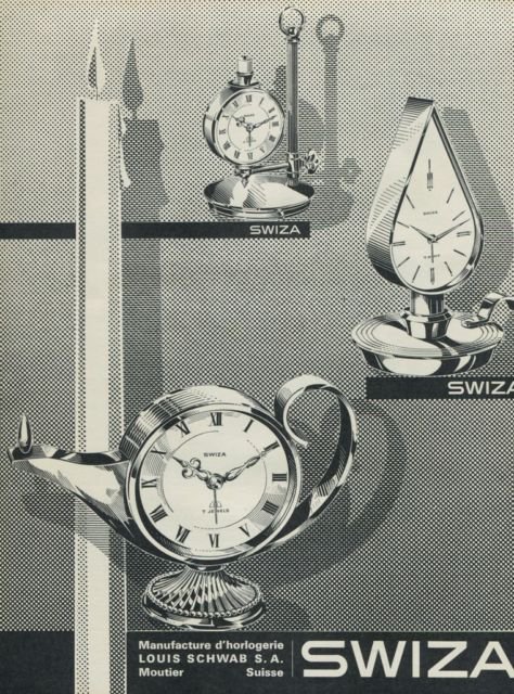 1965 Swiza Clock Company Moutier Switzerland Vintage 1965 Swiss Ad Suisse Advert Horology