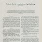 1950 Methods for the Examination of Gold Plating Vintage 1950 Swiss Magazine Article Horology