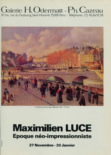 Maximilien Luce La Seine au Port-Saint-Michel 1987 Paris Art Exhibition Ad Advertisement