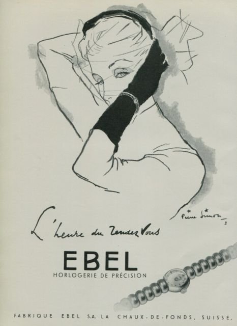 Ebel Watch Company Vintage 1950 Swiss Ad La Chaux-de-Fonds Switzerland Suisse Advert