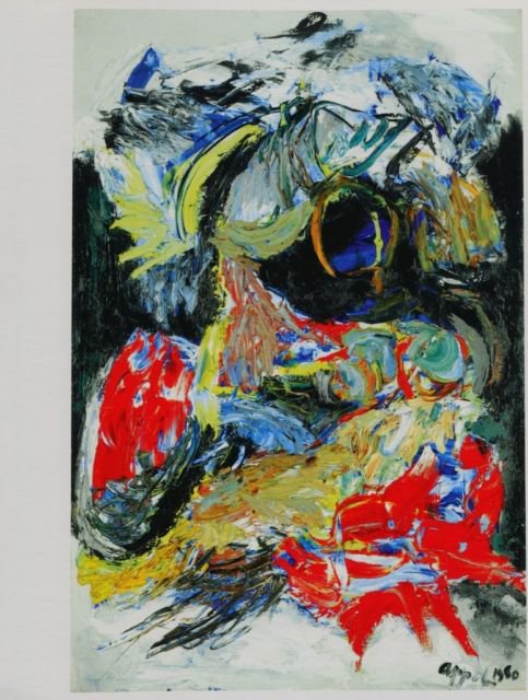 Karel Appel Head in the Mountains Art Ad Advertisement