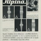 Alpina Watch Company Bienne Switzerland Vintage 1968 Swiss Ad Suisse Advert
