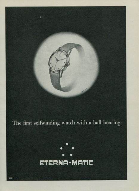 Eterna Watch Company Eterna Matic Vintage 1950 Swiss Ad Switzerland Suisse Advert