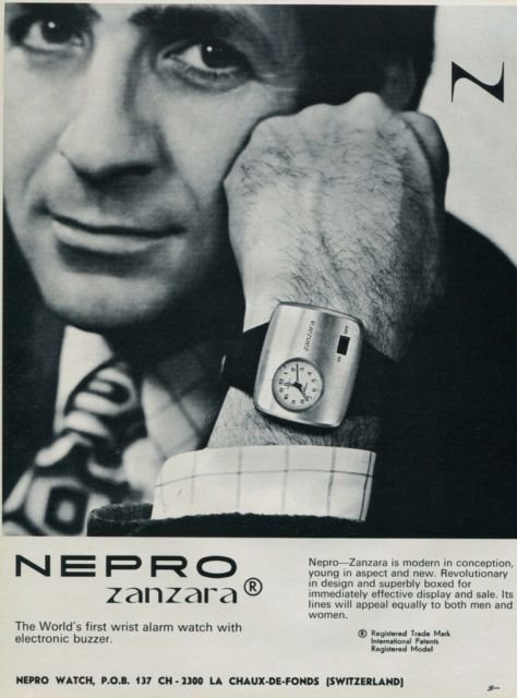 Nepro Watch Company La Chaux-de-Fonds Switzerland Vintage 1971 Swiss Ad Suisse Advert