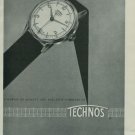 1950 Technos Watch Company Switzerland Vintage 1950 Swiss Ad Suisse Advert Gunzinger Bros.