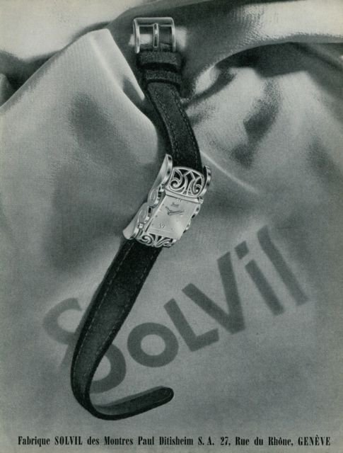 1949 Solvil Watch Company Geneva Switzerland Vintage 1949 Swiss Ad Suisse Advert Horology
