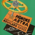 Marius Charpilloz Company Astra Pignons Vintage 1956 Swiss Ad Suisse Advert Horlogerie Horology