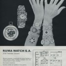 Numa Watch Company Switzerland Swiss Watch Fair 1972 Swiss Ad Suisse Advert