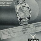 Camy Watch Company Switzerland Vintage 1968 Swiss Ad Suisse Advert Horlogerie