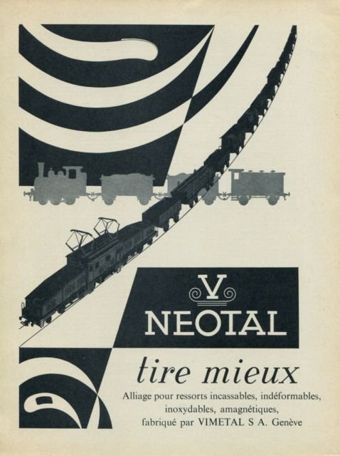 1956 Vimetal Company Geneva Switzerland Neotal 1956 Swiss Ad Suisse Advert Horology Horlogerie