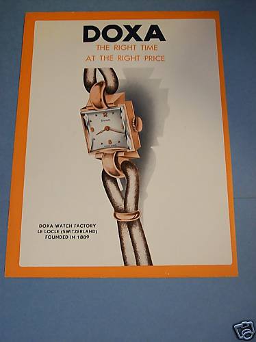 1951 Doxa Watch Company Switzerland Vintage 1951 Swiss Ad  Suisse Advert Horlogerie