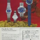 1972 Freco Watch Company Frey & Co S.A. Swiss Watch Fair 1972 Swiss Ad  Suisse Advert