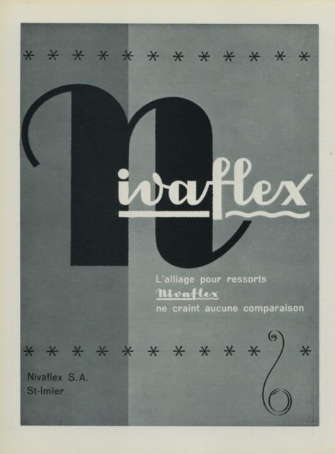 Nivaflex Company St-Imier Switzerland Vintage 1956 Swiss Ad Suisse Advert Horlogerie Horology