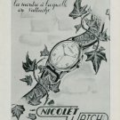 1949 Nicolet Watch Company Switzerland Vintage 1949 Swiss Ad Suisse Advert Horlogerie