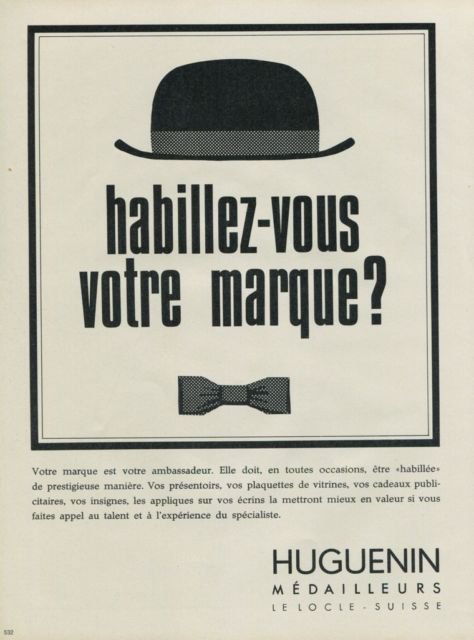 1967 Huguenin Medailleurs Company Switzerland Vintage 1967 Swiss Ad Suisse Advert Horology