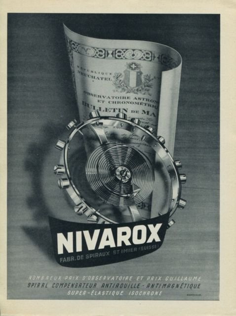 1956 Nivarox Company St Imier Switzerland Vintage 1956 Swiss Ad Suisse Advert Horlogerie Horology