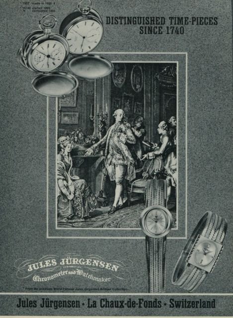 1967 Jules Jurgensen Watch Company Switzerland Vintage 1967 Swiss Ad Suisse Advert Horology
