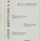 Breitling Watch Company 1956 Swiss Ad Wishing You Prosperity + Happiness for 1957 Breitling Watch Company 1956 Swiss Ad Wishing You Prosperity + Happiness for 1957