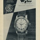 1956 Wyler Watch Company Vintage 1956 Swiss Ad Suisse Advert Bienne Switzerland