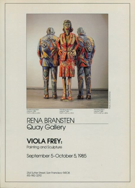Viola Frey 1985 Art Exhibition Ad Advert Advertisement