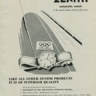 Zenith Watch Company Switzerland Vintage 1950 Swiss Ad Suisse Advert Horology Horlogerie