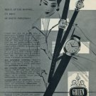 1956 Gruen Watch Company Vintage 1956 Swiss Ad Suisse Advert Geneva Switzerland