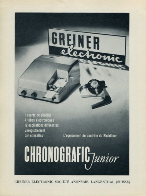 1956 Greiner Electronic Company Langenthal Switzerland Vintage 1956 Swiss Ad Suisse Advert