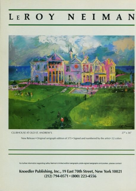 LeRoy Neiman Clubhouse at Old St. Andrew's Advert 1987 Art Ad Advertisement