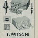 1950 F. Witschi Watch Parts Company Switzerland 1950 Swiss Ad Suisse Advert Horology