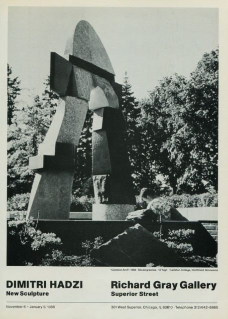 Sculptor Dimitri Hadzi Carleton Arch 1987 Art Exhibition Ad Advert Richard Gray Gallery