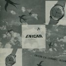 Enicar Watch Company Bienne Switzerland Vintage 1950 Swiss Ad Suisse Advert Horology